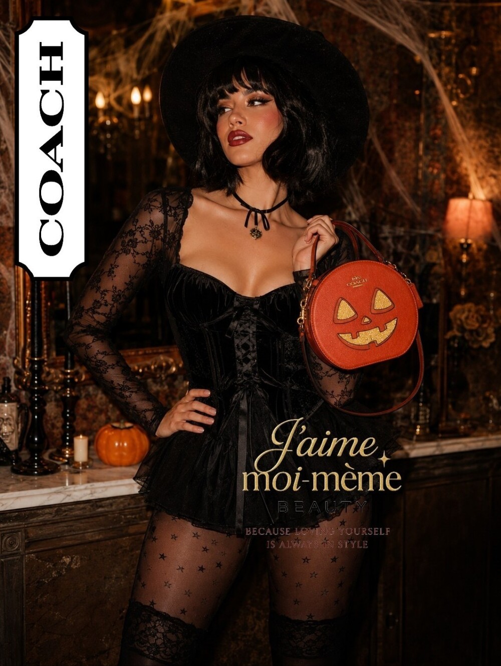 Coach Halloween Jack O Lantern Canteen Bag